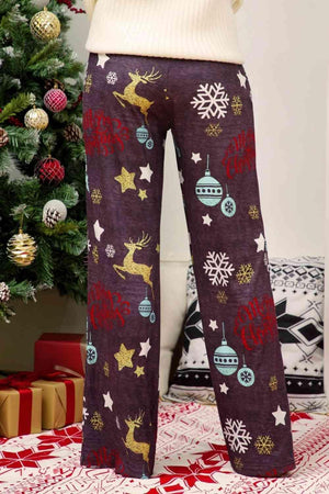 Straight Leg Christmas Lounge Pants - MXSTUDIO.COM