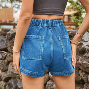 Street Chic High Waist Cargo Denim Shorts - MXSTUDIO.COM