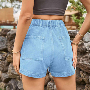Street Chic High Waist Cargo Denim Shorts - MXSTUDIO.COM