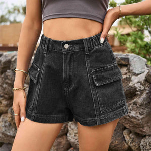 Street Chic High Waist Cargo Denim Shorts - MXSTUDIO.COM