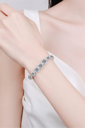 Stunning 10.4 Carat Moissanite Station Set Bracelet - MXSTUDIO.COM