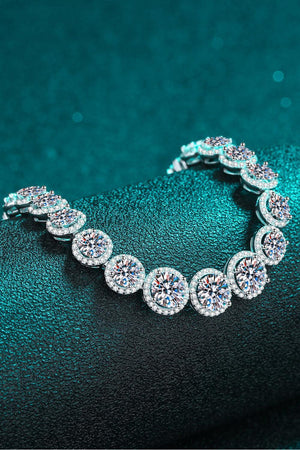 Stunning 10.4 Carat Moissanite Station Set Bracelet - MXSTUDIO.COM