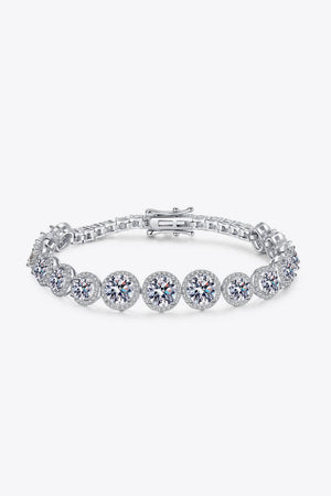 Stunning 10.4 Carat Moissanite Station Set Bracelet - MXSTUDIO.COM