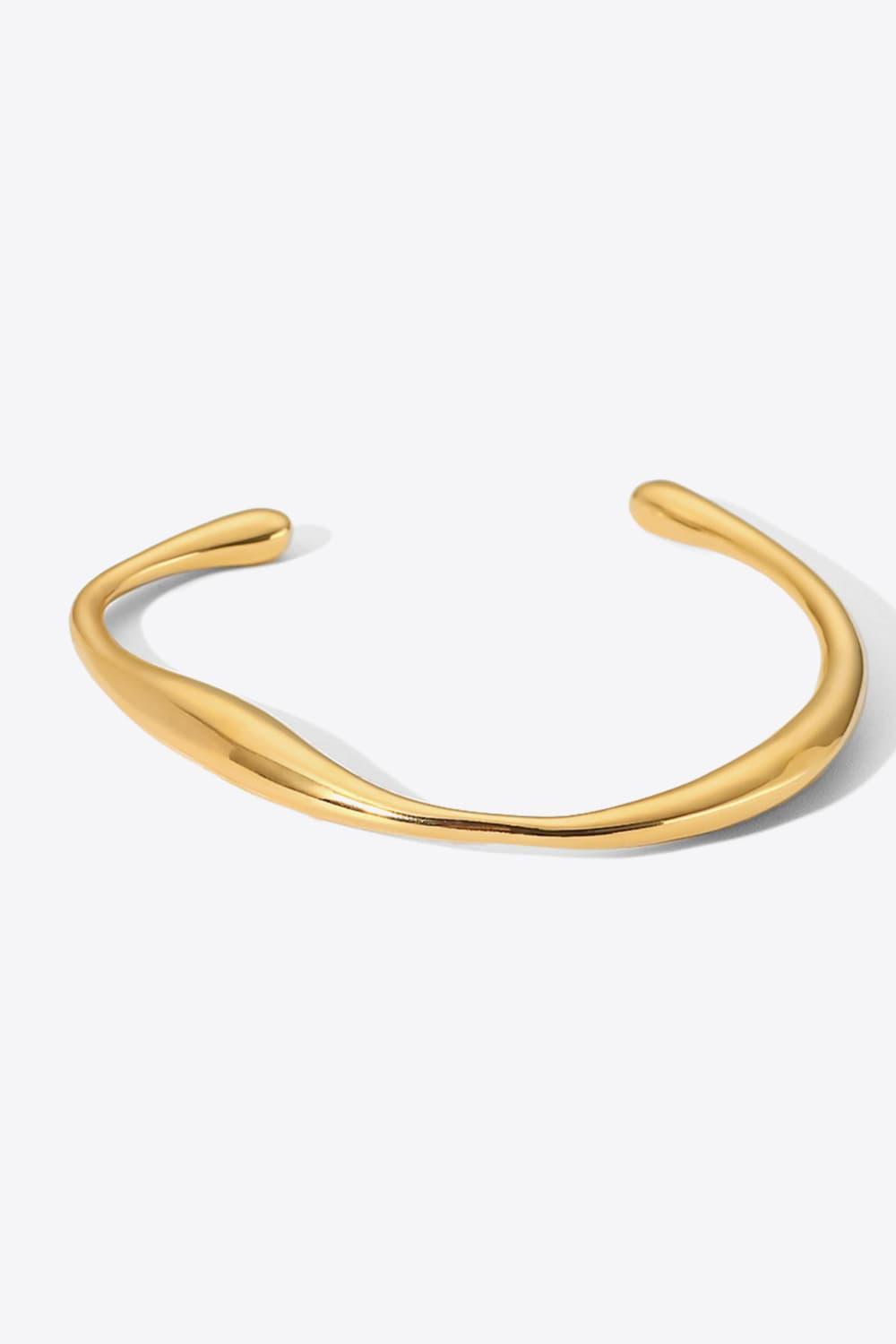 Stylish Ambiance Stainless Steel Open Cuff Bracelet - MXSTUDIO.COM
