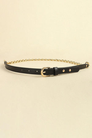 Stylishly Innovative Women's Leather Chain Belt - MXSTUDIO.COM