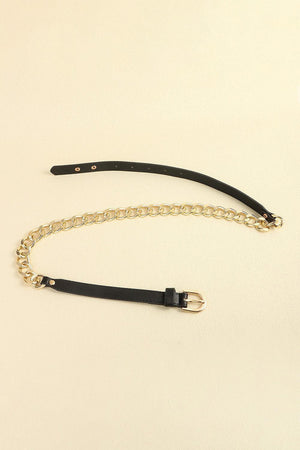 Stylishly Innovative Women's Leather Chain Belt - MXSTUDIO.COM