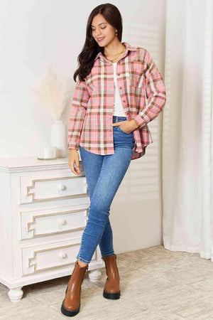 Suave Vibe Women's Plaid Long Sleeve Shirt - MXSTUDIO.COM