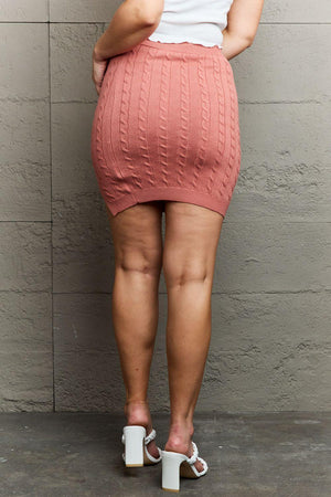 Subtle Yet Alluring Cable Knit Mini Skirt - MXSTUDIO.COM