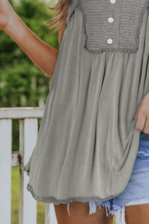 Summer Ease Scoop Neck Tunic Tank - MXSTUDIO.COM