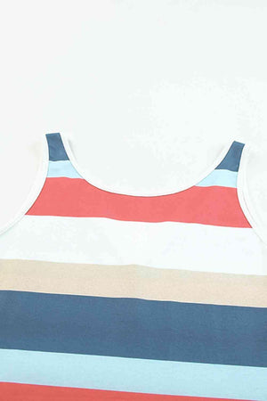 a tank top with a red, white, and blue striped pattern