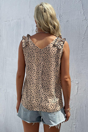 Summer Go-To Piece V-Neck Leopard Tank Top - MXSTUDIO.COM