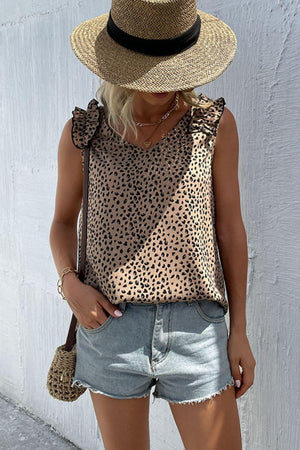 Summer Go-To Piece V-Neck Leopard Tank Top - MXSTUDIO.COM