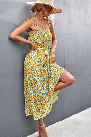 Summer Insta Post Maxi Tie Shoulder Floral Dress - MXSTUDIO.COM