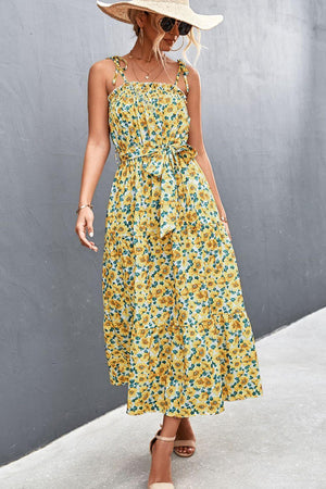 Summer Insta Post Maxi Tie Shoulder Floral Dress - MXSTUDIO.COM