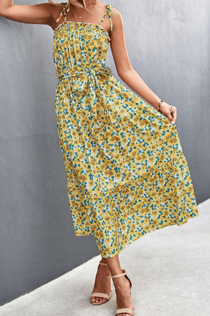 Summer Insta Post Maxi Tie Shoulder Floral Dress - MXSTUDIO.COM
