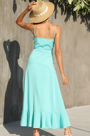 Summer Sophistication Sleeveless Ruffle Midi Dress - MXSTUDIO.COM