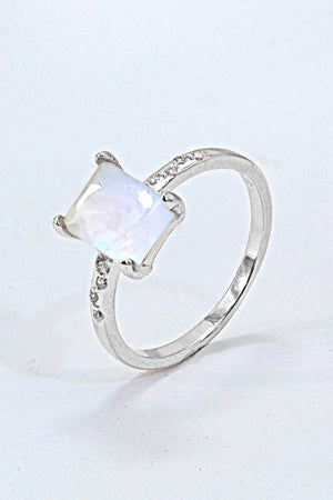 Sumptuous Look Square Moonstone Ring - MXSTUDIO.COM