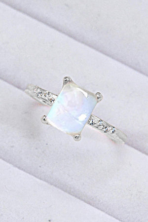 Sumptuous Look Square Moonstone Ring - MXSTUDIO.COM