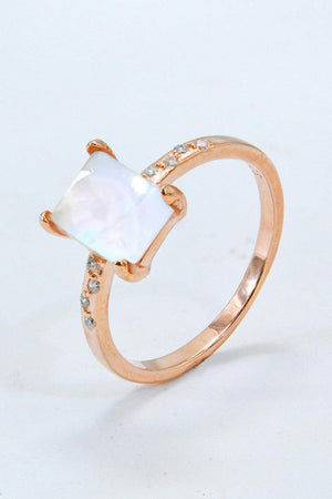 Sumptuous Look Square Moonstone Ring - MXSTUDIO.COM