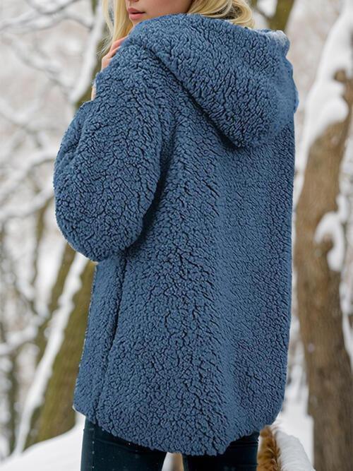 Super Warm Zip Up Hooded Teddy Fleece Jacket-MXSTUDIO.COM