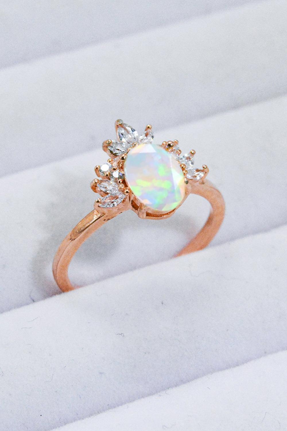 Superb Style 925 Sterling Silver Opal Ring - MXSTUDIO.COM