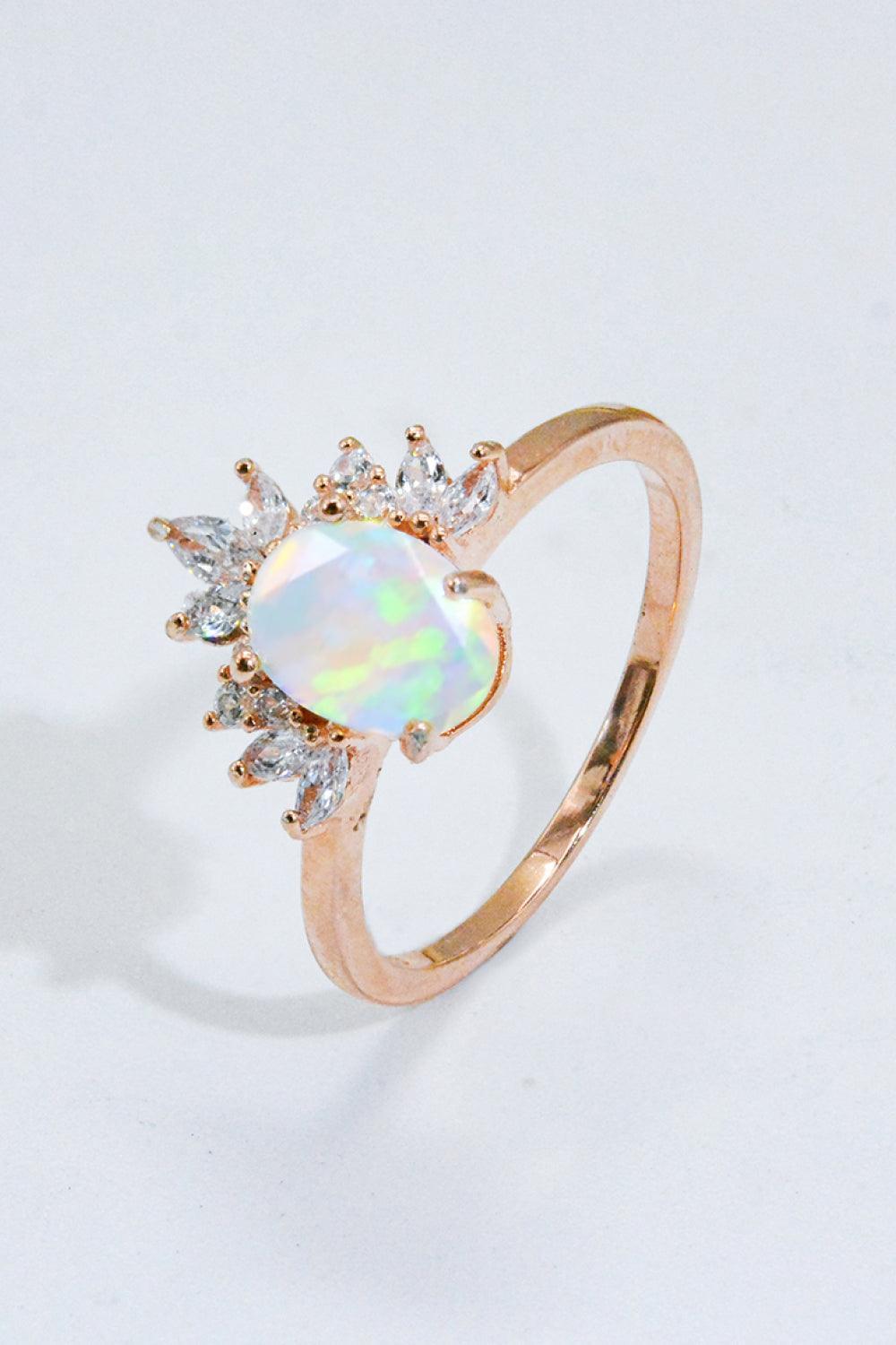 Superb Style 925 Sterling Silver Opal Ring - MXSTUDIO.COM