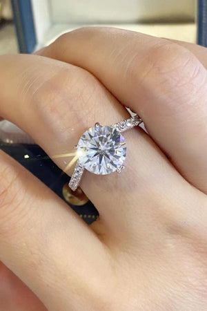 Supreme Brilliance Round 3 Carat Moissanite Ring - MXSTUDIO.COM