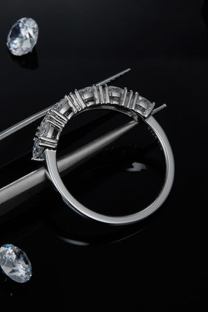 Supreme Radiance Half-Eternity 1 Carat Moissanite Ring - MXSTUDIO.COM