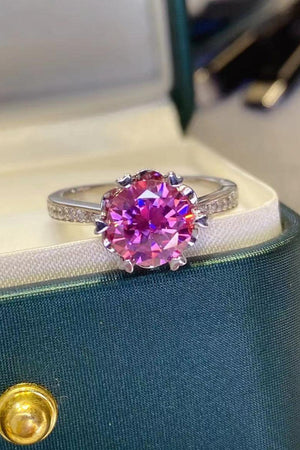 Take Pleasure 2 Carat Pink Moissanite Ring - MXSTUDIO.COM