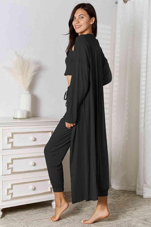 Tank Top Cardigan And Pants 3 Piece Set Outfit - MXSTUDIO.COM