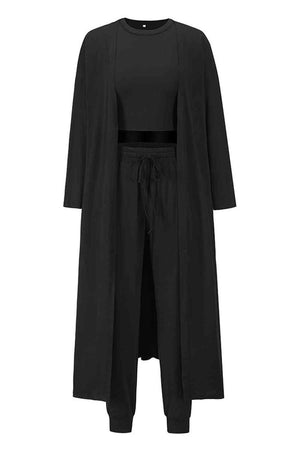 Tank Top Cardigan And Pants 3 Piece Set Outfit - MXSTUDIO.COM