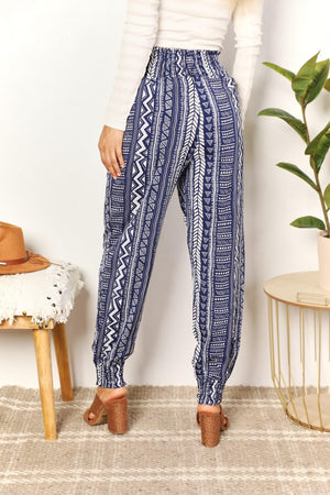 Tassel Accent High-Rise Geometric Pants - MXSTUDIO.COM