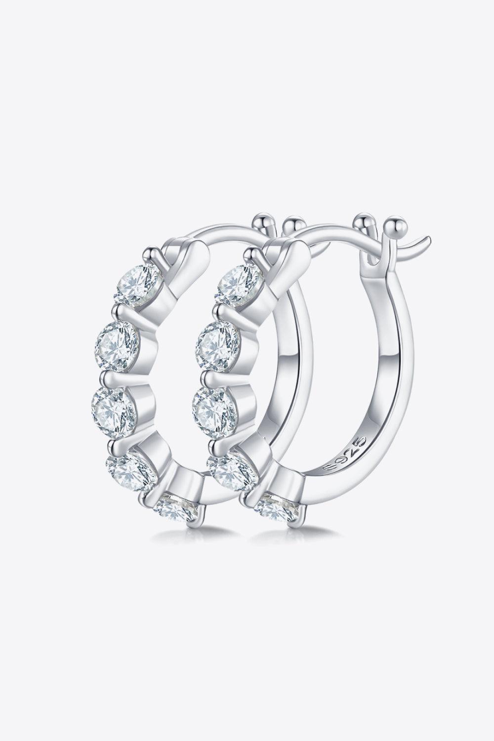 Terrific 925 Sterling Silver 1 Carat Moissanite Earrings - MXSTUDIO.COM