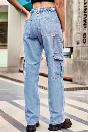 Throwback Fashion Loose Fit Cargo Jeans - MXSTUDIO.COM