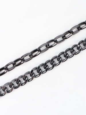 Timeless Fashion Punk Aluminum Layered Chain Belt - MXSTUDIO.COM