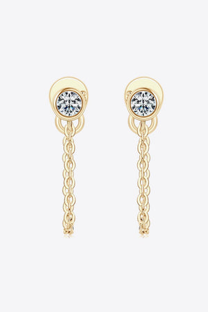 Timeless Joy Inlaid Moissanite Chain Stud Earrings - MXSTUDIO.COM