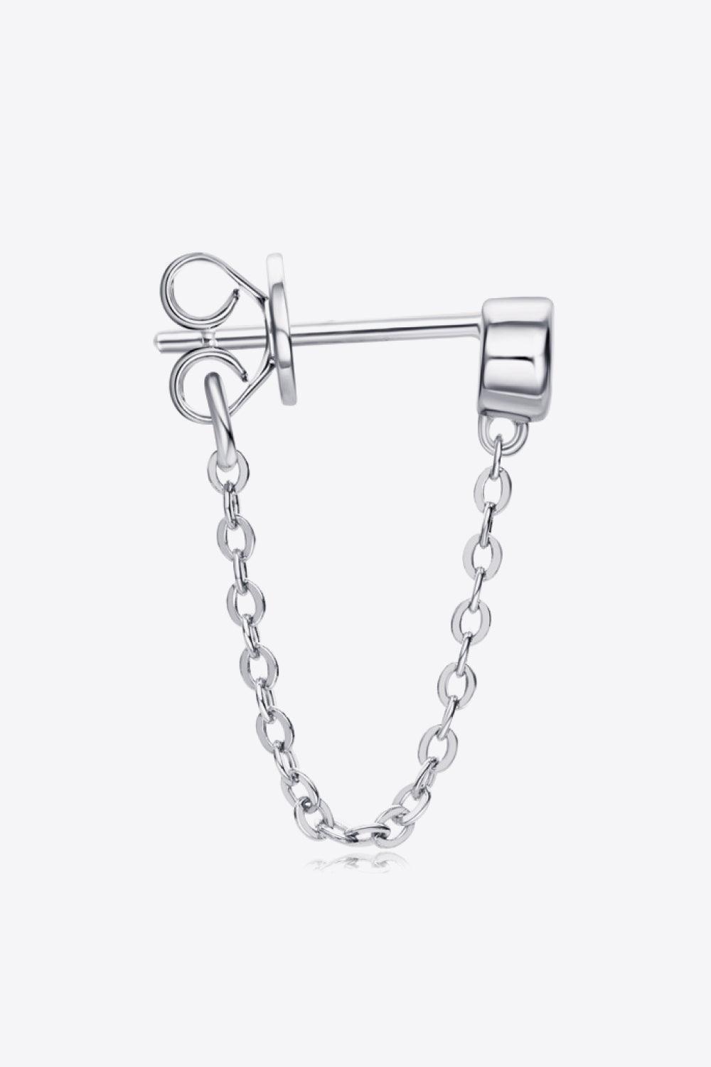 Timeless Joy Inlaid Moissanite Chain Stud Earrings - MXSTUDIO.COM