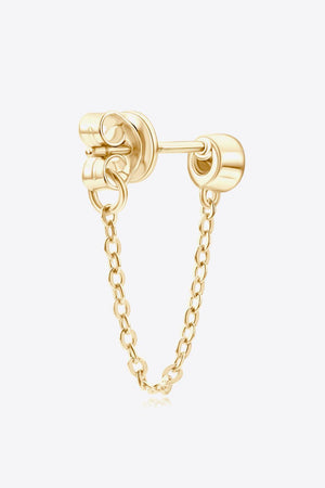 Timeless Joy Inlaid Moissanite Chain Stud Earrings - MXSTUDIO.COM