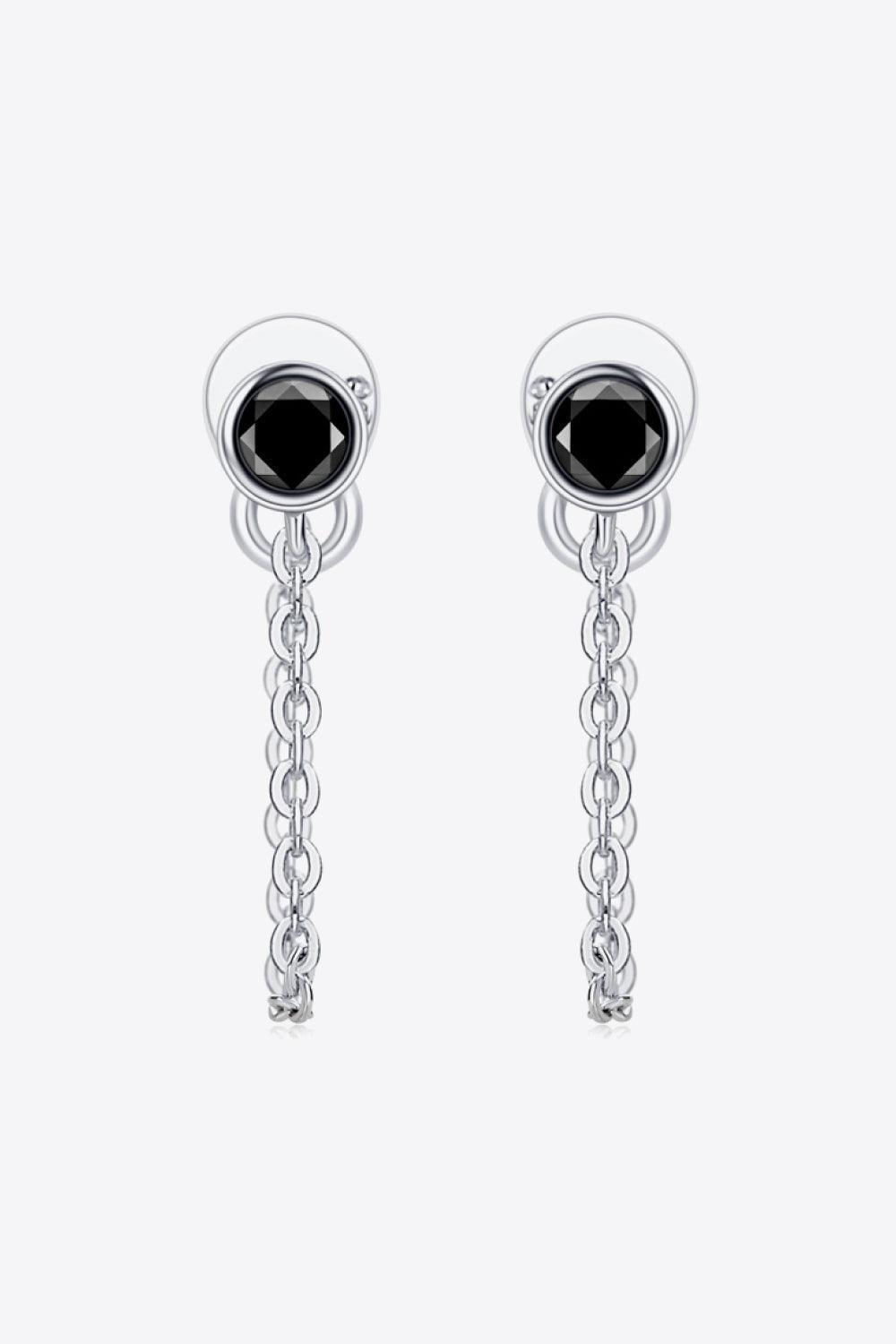 Timeless Joy Inlaid Moissanite Chain Stud Earrings - MXSTUDIO.COM