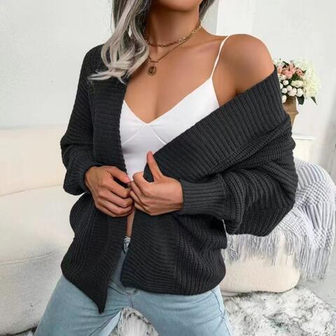 Top-Notch Layer Open Front Knit Cardigan-MXSTUDIO.COM