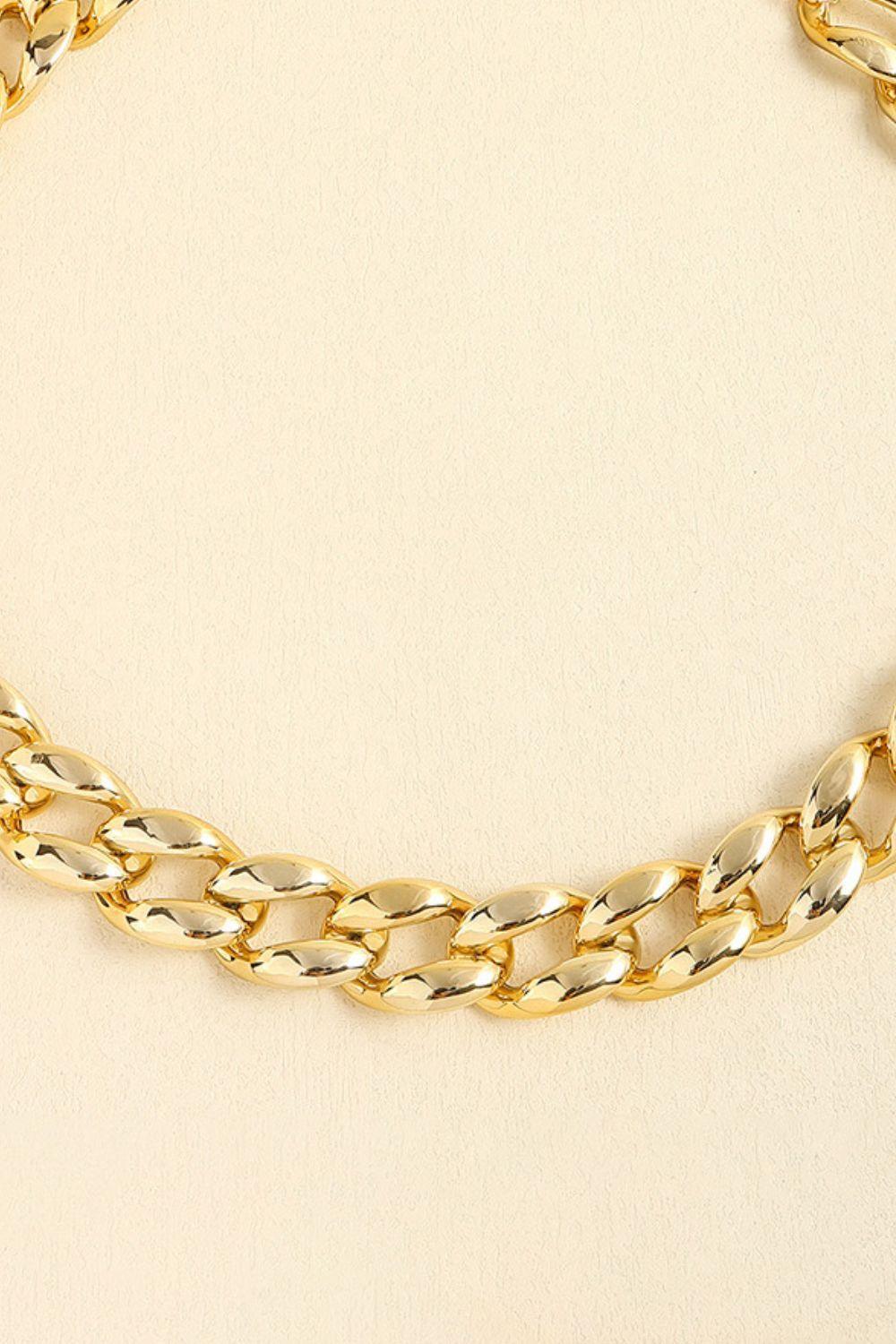 Top Trend Women's Acrylic Curb Gold Chain Belt - MXSTUDIO.COM
