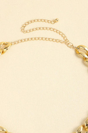 Top Trend Women's Acrylic Curb Gold Chain Belt - MXSTUDIO.COM