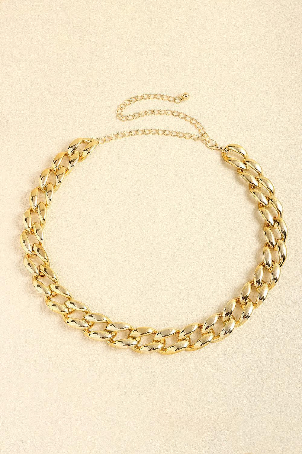 Top Trend Women's Acrylic Curb Gold Chain Belt - MXSTUDIO.COM