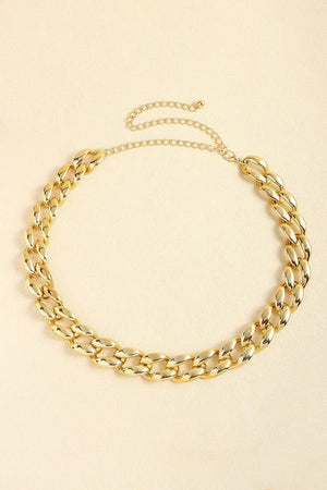 Top Trend Women's Acrylic Curb Gold Chain Belt - MXSTUDIO.COM