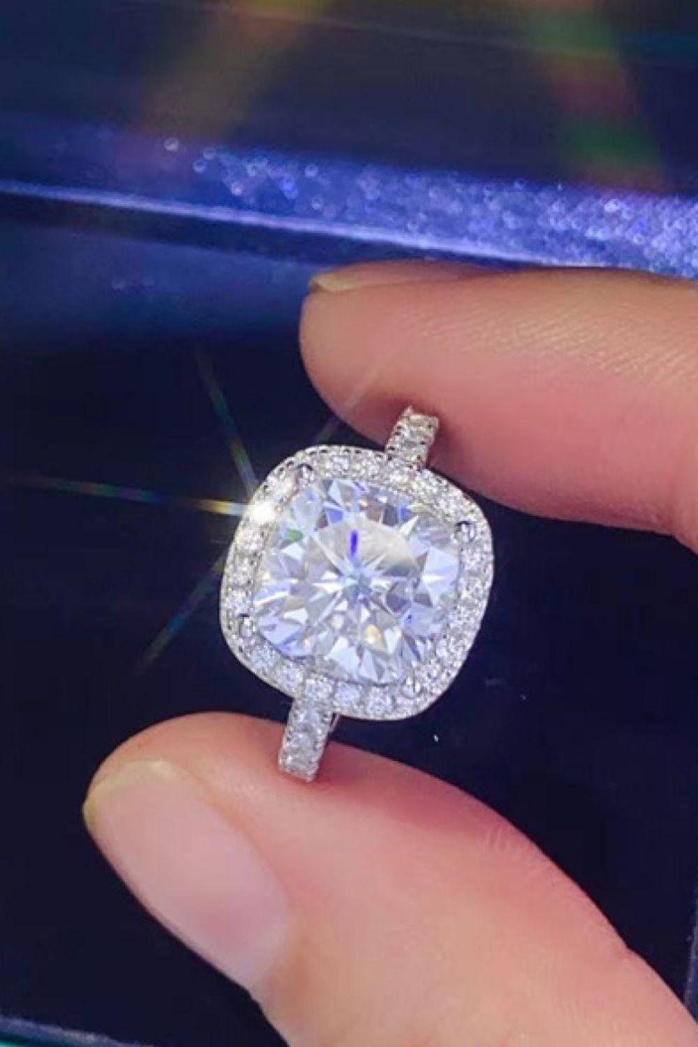 Totally Charmed Square 3 Carat Moissanite Ring - MXSTUDIO.COM