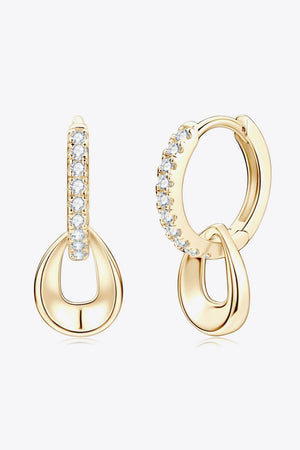 Treasure Your Love Moissanite Double Hoop Earrings - MXSTUDIO.COM