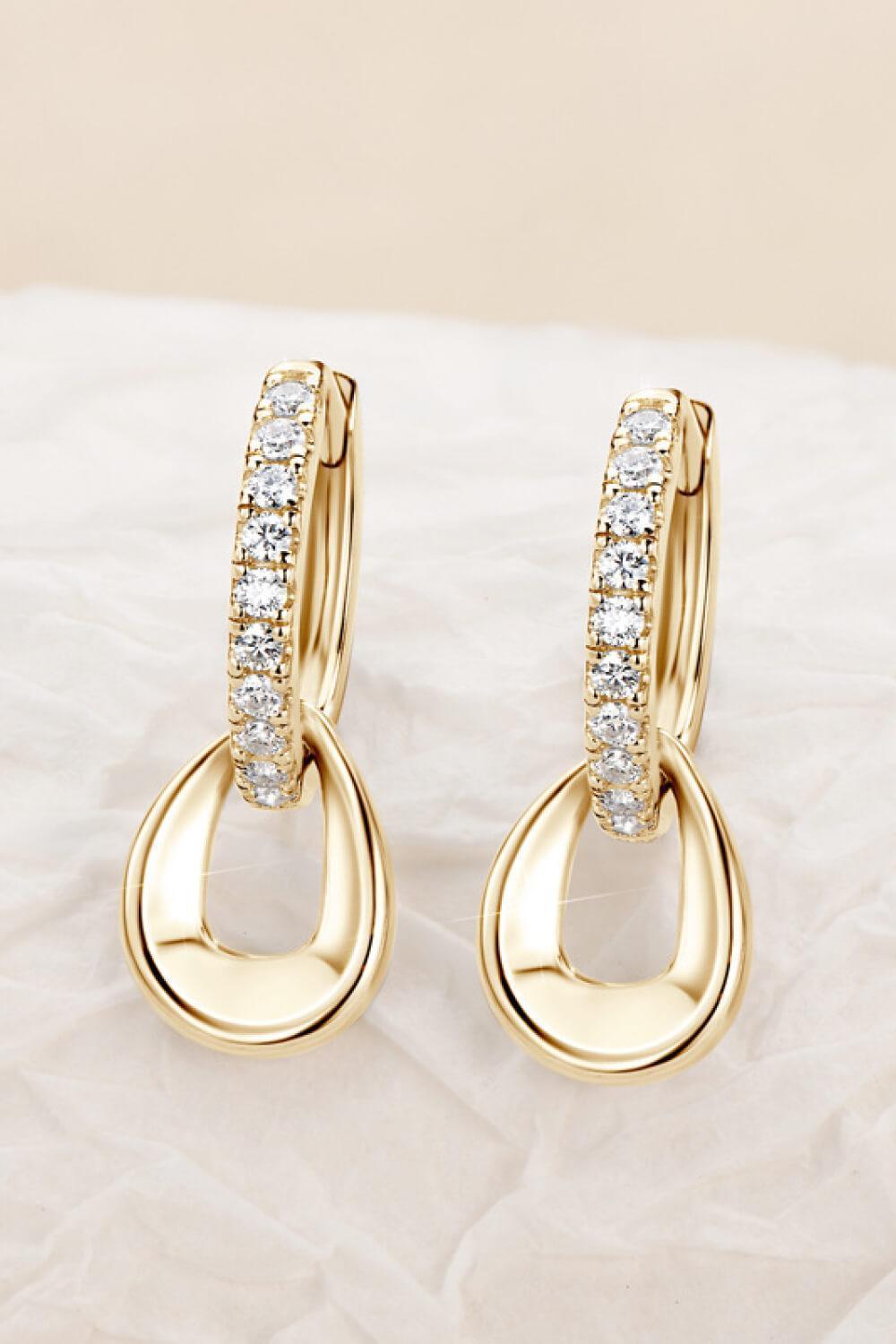 Treasure Your Love Moissanite Double Hoop Earrings - MXSTUDIO.COM