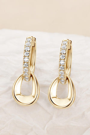 Treasure Your Love Moissanite Double Hoop Earrings - MXSTUDIO.COM