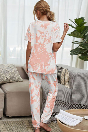 Trendy Tee And Joggers Tie Dye Lounge Set - MXSTUDIO.COM