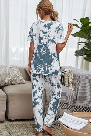 Trendy Tee And Joggers Tie Dye Lounge Set - MXSTUDIO.COM